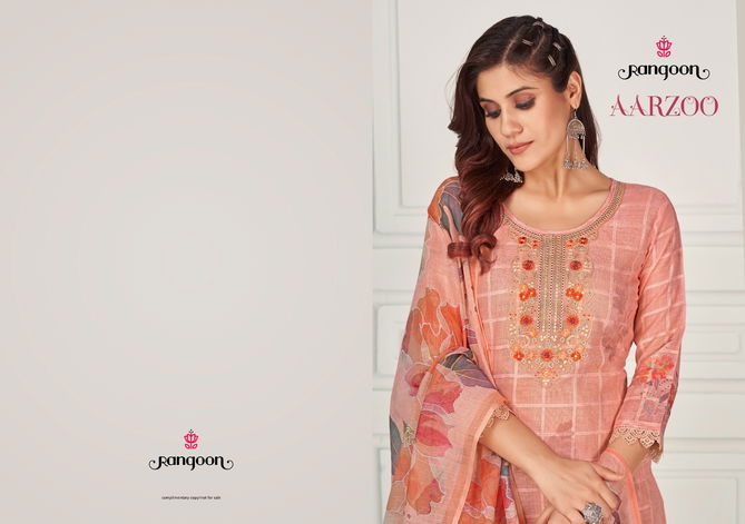 Aarzoo By Rangoon Readymade Printed Suits Catalog